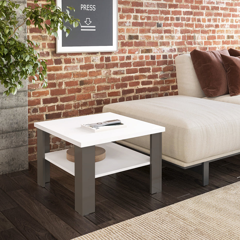 36" Natural And White End Table By Homeroots | End Tables | Modishstore - 6
