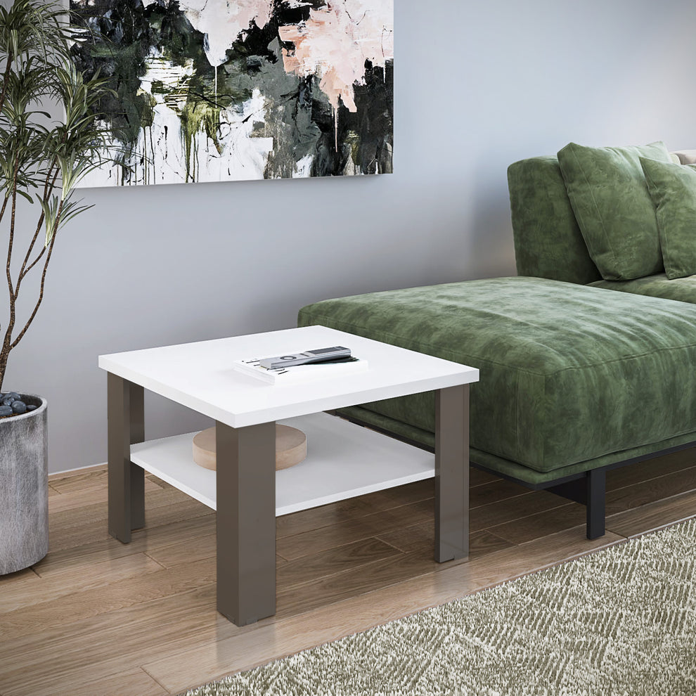 36" Natural And White End Table By Homeroots | End Tables | Modishstore - 7