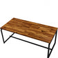 47" Black And Oak Pvc Veneer Rectangular Coffee Table By Homeroots | Coffee Tables | Modishstore