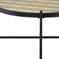 35" Black And Gold Glass And Manufactured Wood Round Coffee Table By Homeroots | Coffee Tables | Modishstore - 3