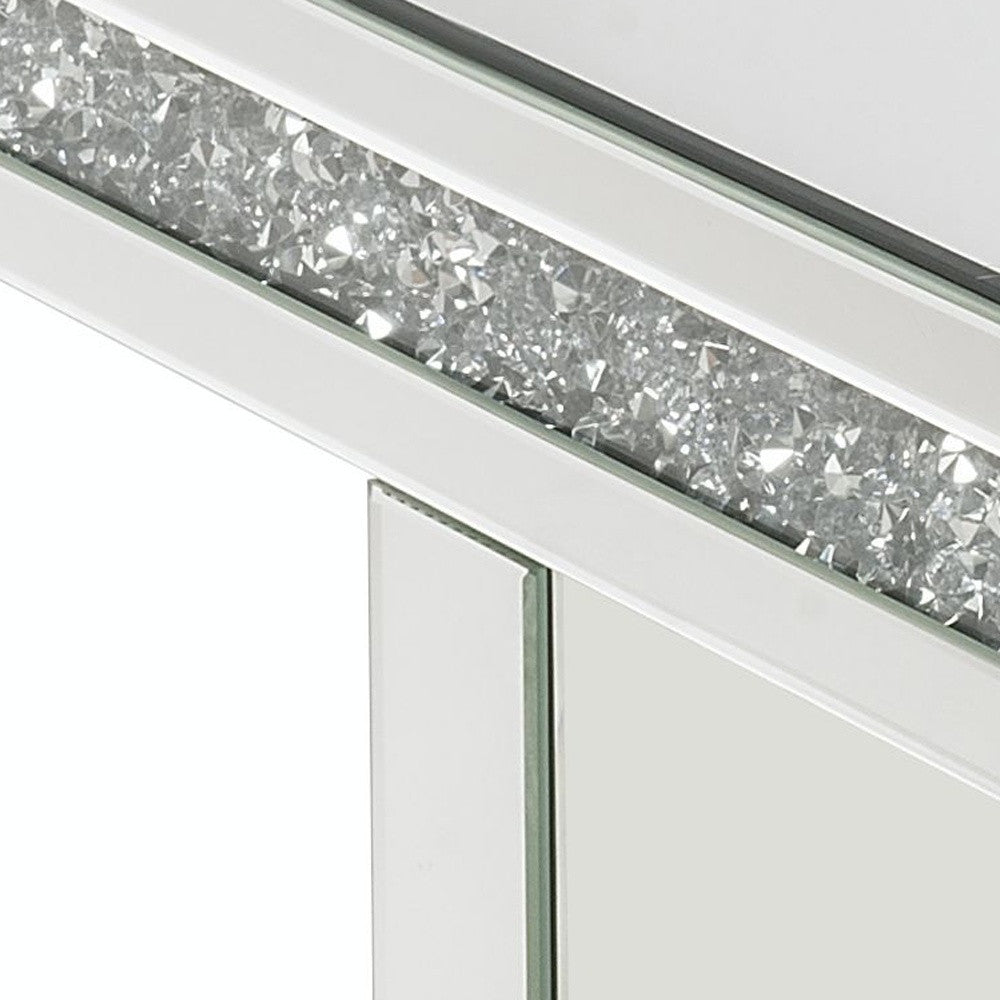 32" Silver Mirrored And Manufactured Wood Rectangular Mirrored Coffee Table By Homeroots | Coffee Tables | Modishstore - 4