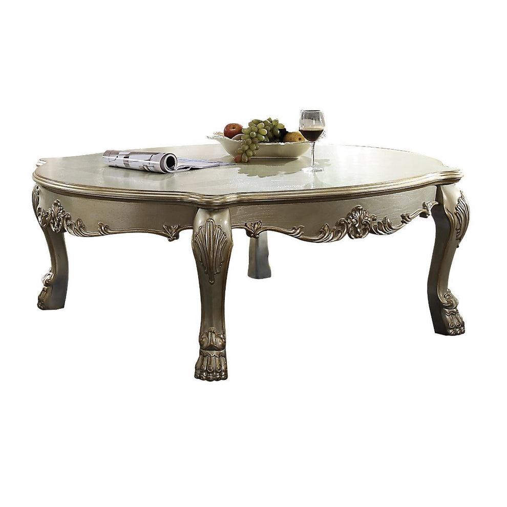 54" Bone And Gold Patina Rectangular Coffee Table By Homeroots | Coffee Tables | Modishstore - 3