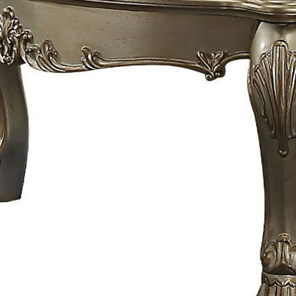 54" Bone And Gold Patina Rectangular Coffee Table By Homeroots | Coffee Tables | Modishstore - 5