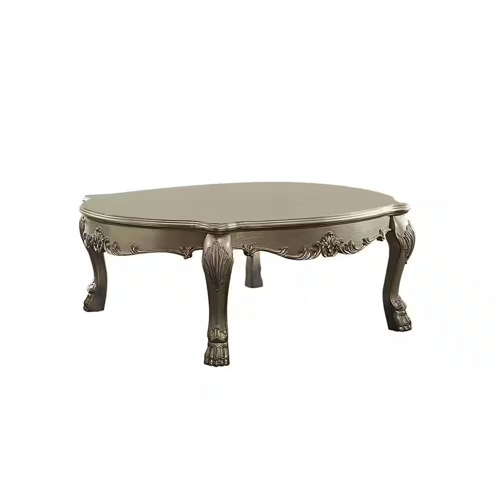 54" Bone And Gold Patina Rectangular Coffee Table By Homeroots | Coffee Tables | Modishstore
