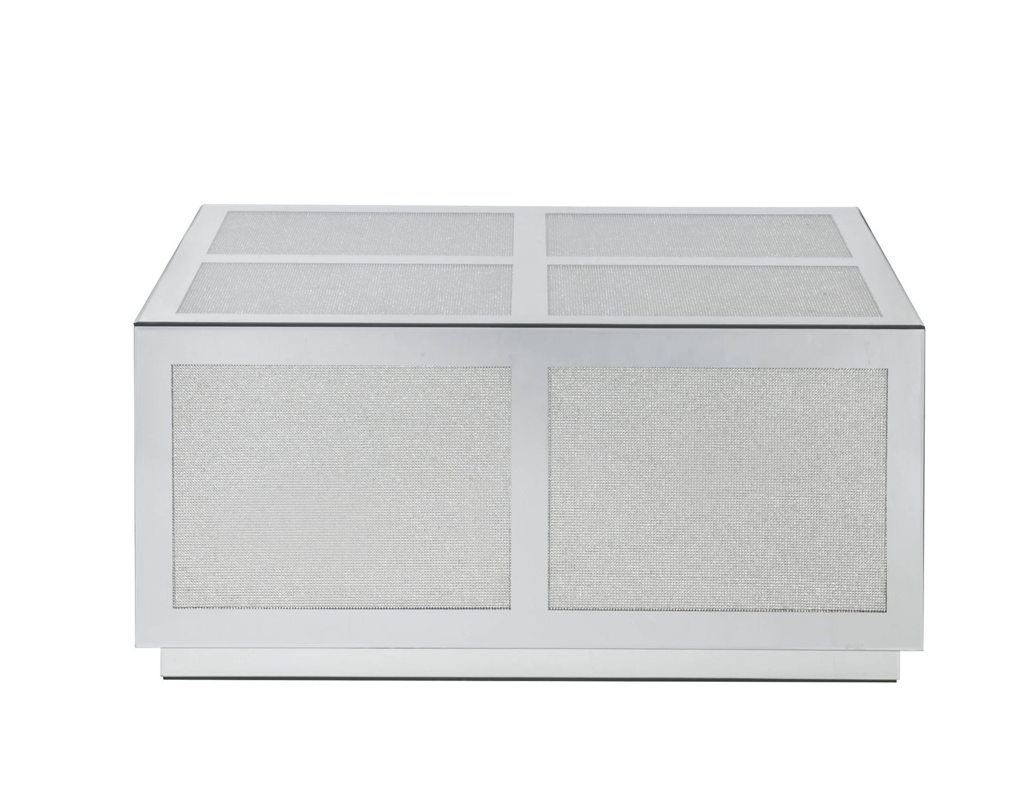 36" Silver Mirrored Rectangular Mirrored Coffee Table By Homeroots | Coffee Tables | Modishstore - 2