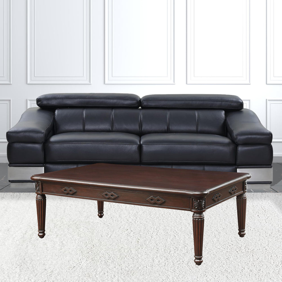 59" Espresso Solid Wood Rectangular Coffee Table By Homeroots | Coffee Tables | Modishstore - 3