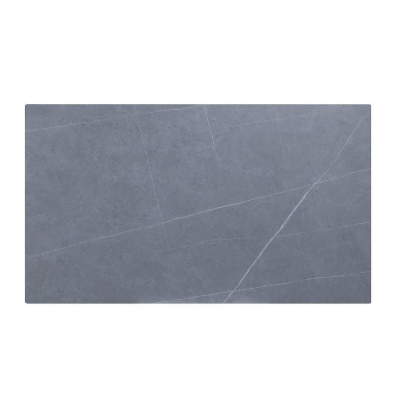 52" Sintered Stone And Dark Brown Sintered Stone Rectangular Coffee Table With Drawer By Homeroots | Coffee Tables | Modishstore