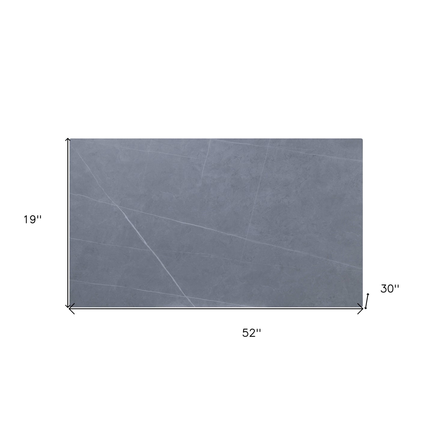 52" Sintered Stone And Dark Brown Sintered Stone Rectangular Coffee Table With Drawer By Homeroots | Coffee Tables | Modishstore - 4