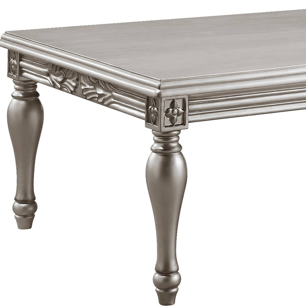 24" Platinum Manufactured Wood Rectangular Coffee Table By Homeroots | Coffee Tables | Modishstore - 6