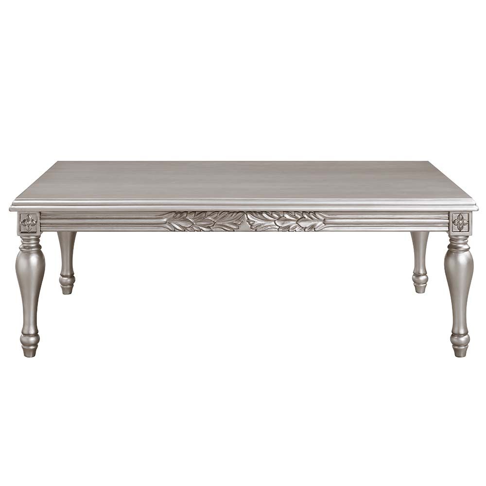 24" Platinum Manufactured Wood Rectangular Coffee Table By Homeroots