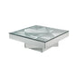 40" Silver And Clear Glass Rectangular Mirrored Coffee Table By Homeroots | Coffee Tables | Modishstore