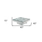 40" Silver And Clear Glass Rectangular Mirrored Coffee Table By Homeroots | Coffee Tables | Modishstore - 5