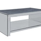 48" Mirrored Mirrored And Manufactured Wood Rectangular Mirrored Coffee Table With Shelf By Homeroots