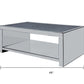 48" Mirrored Mirrored And Manufactured Wood Rectangular Mirrored Coffee Table With Shelf By Homeroots