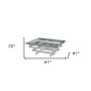41" Chrome And Clear Glass Square Coffee Table By Homeroots | Coffee Tables | Modishstore - 5