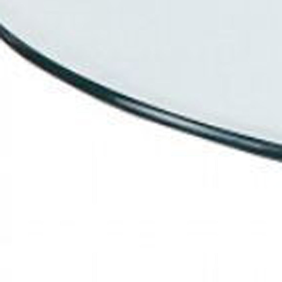 34" White And Clear Glass And Manufactured Wood Round Coffee Table By Homeroots | Coffee Tables | Modishstore - 4