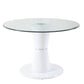 34" Clear And White Glass Round Coffee Table By Homeroots | Coffee Tables | Modishstore