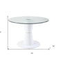 34" Clear And White Glass Round Coffee Table By Homeroots