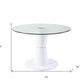 34" Clear And White Glass Round Coffee Table By Homeroots | Coffee Tables | Modishstore - 5