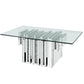 47" Mirrored And Clear Glass And Manufactured Wood Rectangular Mirrored Coffee Table By Homeroots