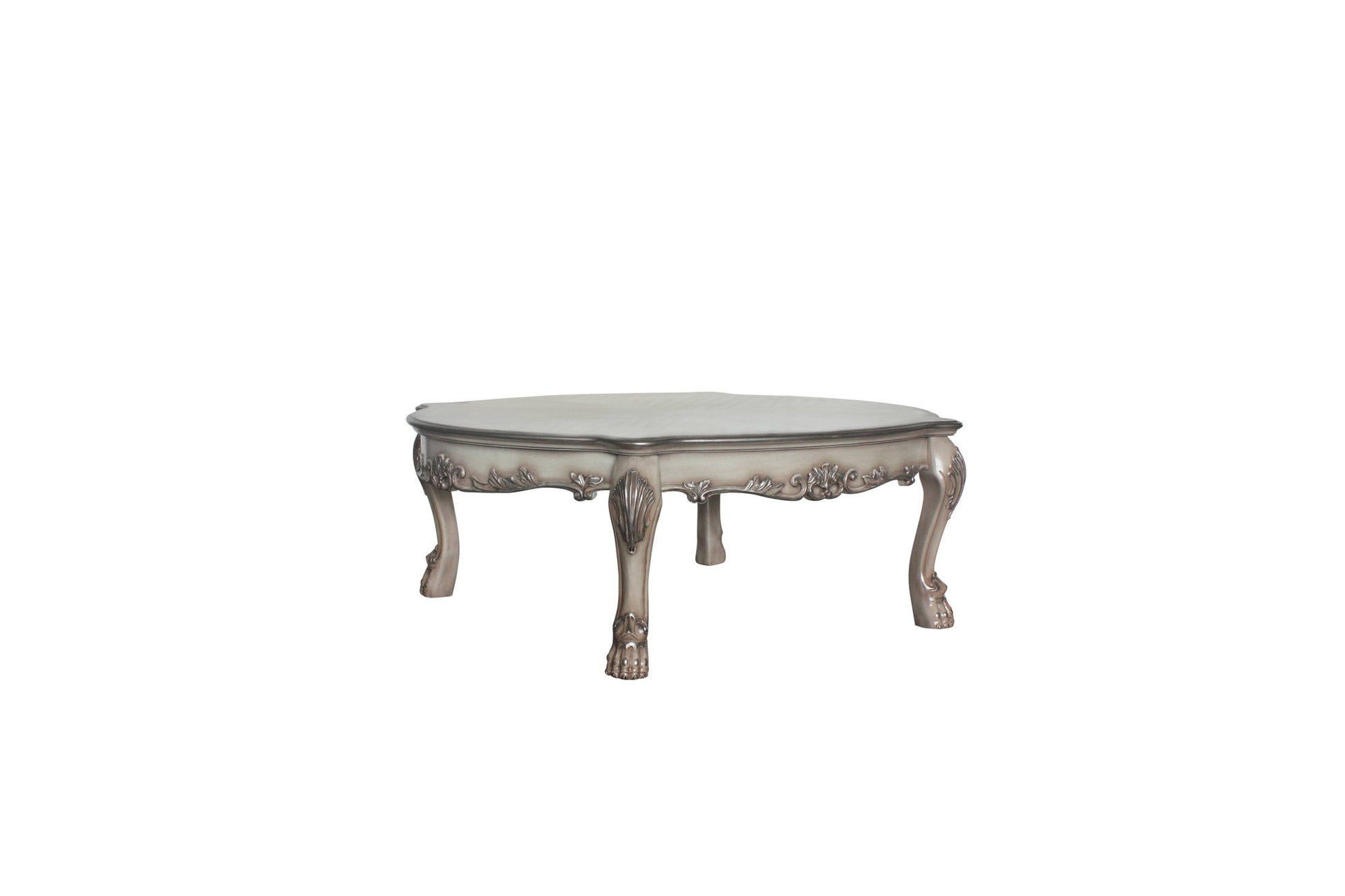54" Vintage Bone White Solid Wood Rectangular Coffee Table By Homeroots | Coffee Tables | Modishstore