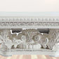 55" Antique White Manufactured Wood And Resin Rectangular Coffee Table By Homeroots