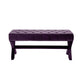 45" Plum And Purple Upholstered Velvet Bench By Homeroots | Benches | Modishstore - 3