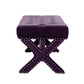 45" Plum And Purple Upholstered Velvet Bench By Homeroots | Benches | Modishstore - 4