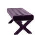 45" Plum And Purple Upholstered Velvet Bench By Homeroots | Benches | Modishstore - 5