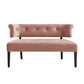 48" Blush And Brown Upholstered Velvet Bench By Homeroots | Benches | Modishstore