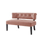 48" Blush And Brown Upholstered Velvet Bench By Homeroots | Benches | Modishstore - 2