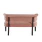 48" Blush And Brown Upholstered Velvet Bench By Homeroots