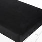 48" Black And Clear Upholstered Velvet Bench By Homeroots | Benches | Modishstore - 7