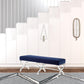 48" Navy Blue And Clear Upholstered Velvet Bench By Homeroots | Benches | Modishstore - 5