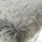 48" Gray And Clear Upholstered Faux Fur Bench By Homeroots