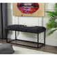 39" Black Upholstered Velvet Bench By Homeroots | Benches | Modishstore - 7
