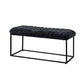 39" Black Upholstered Velvet Bench By Homeroots | Benches | Modishstore - 2