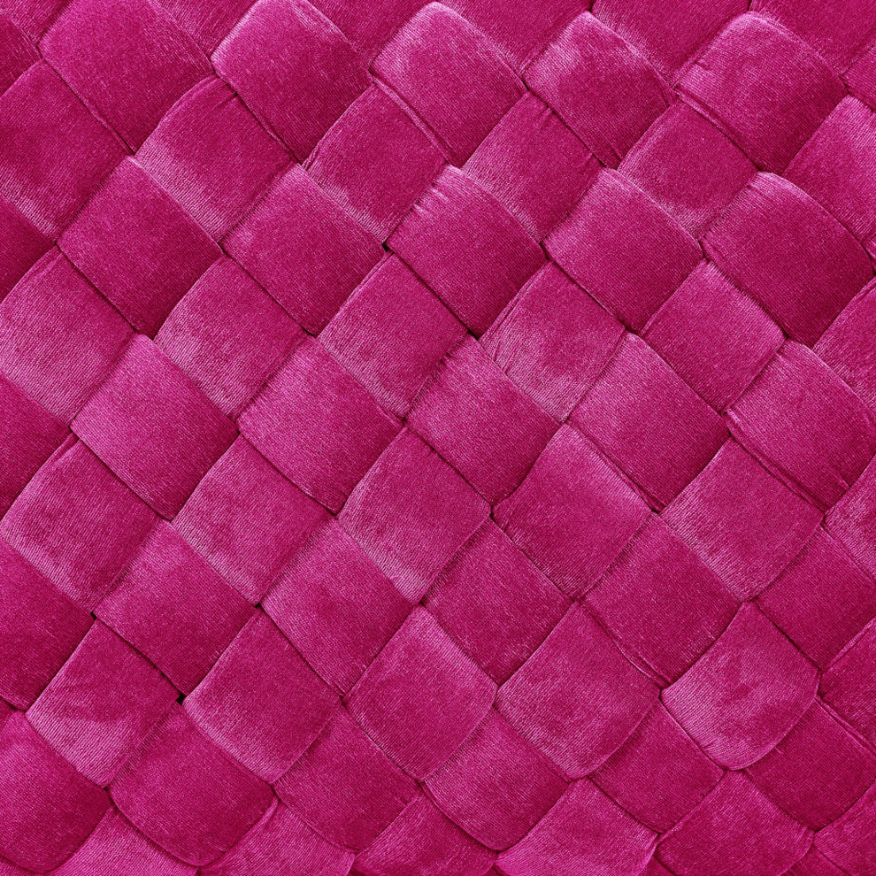39" Fuchsia And Black Upholstered Velvet Bench By Homeroots | Benches | Modishstore - 8