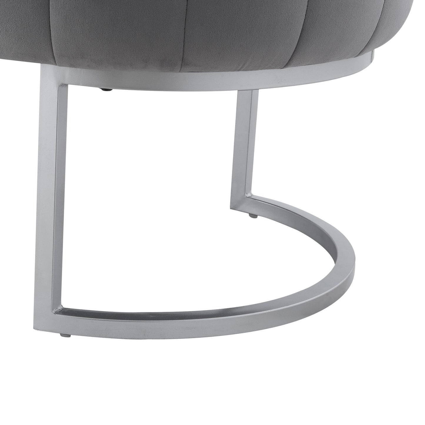 53" Gray Upholstered Velvet Bench By Homeroots | Benches | Modishstore - 5