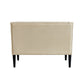 45" Beige And Black Upholstered Linen Bench By Homeroots | Benches | Modishstore - 3