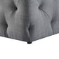 48" Light Gray And Black Upholstered Linen Bench By Homeroots