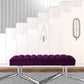 53" Purple And Silver Upholstered Velvet Bench By Homeroots | Benches | Modishstore - 4