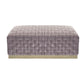 40" Lilac And Gold Upholstered Velvet Bench By Homeroots