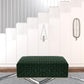 40" Hunter Green And Gold Upholstered Velvet Bench By Homeroots | Benches | Modishstore - 6