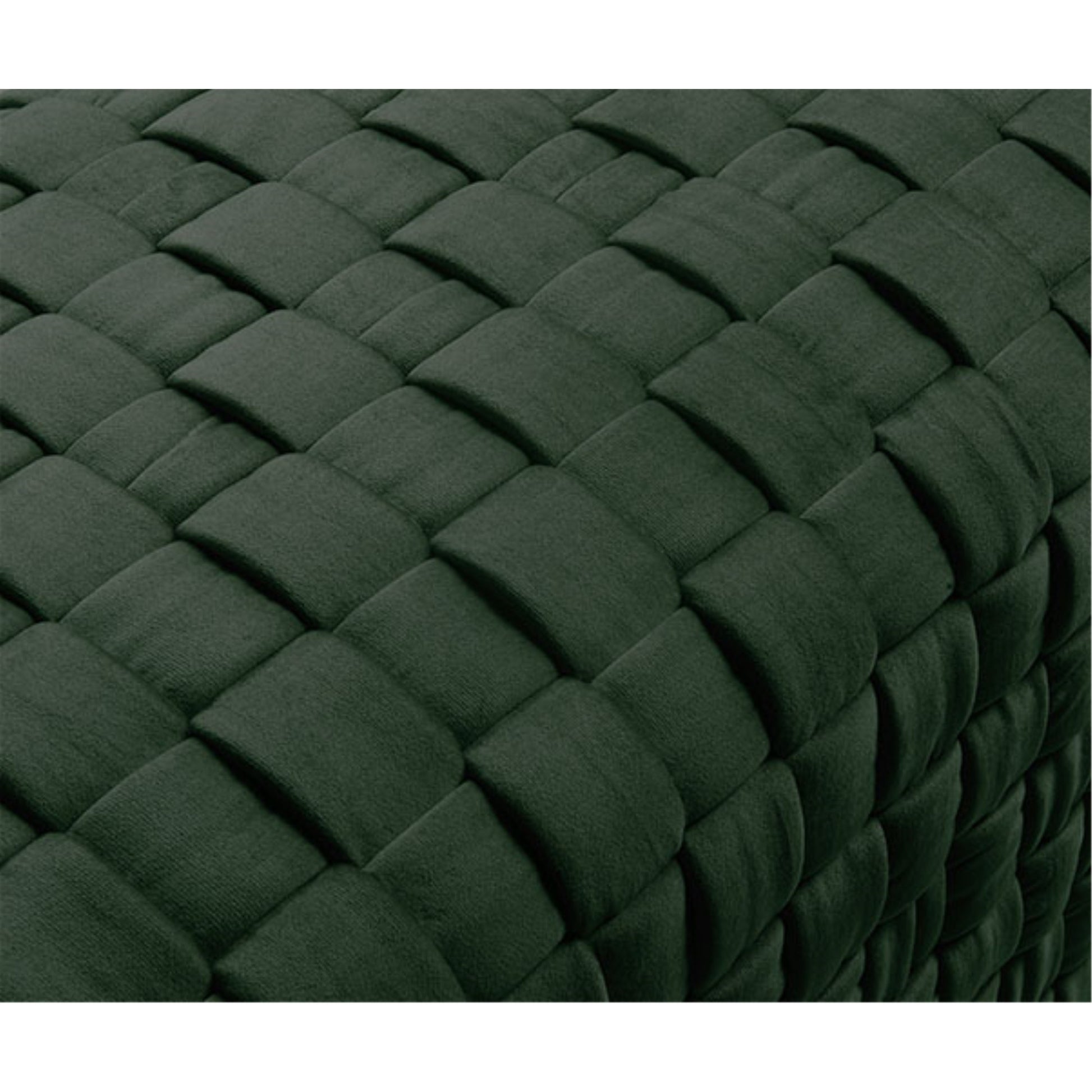 40" Hunter Green And Gold Upholstered Velvet Bench By Homeroots | Benches | Modishstore - 7