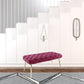 48" Fuchsia And Gold Upholstered Velvet Bench By Homeroots | Benches | Modishstore - 5
