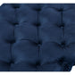 48" Navy Blue And Gold Upholstered Velvet Bench By Homeroots | Benches | Modishstore - 6