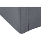 53" Gray And Black Upholstered Linen Bench By Homeroots