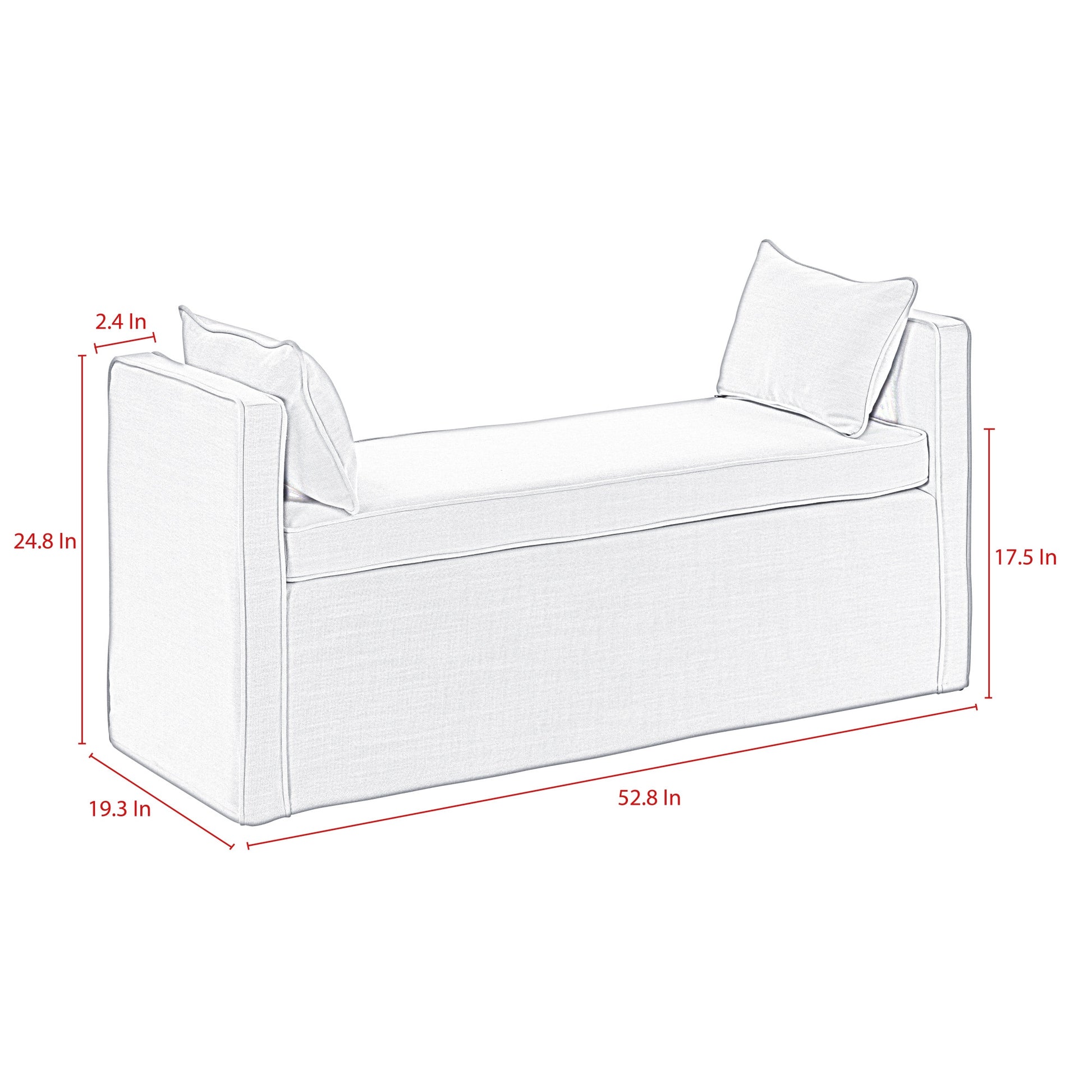 53" Light Gray And Black Upholstered Linen Floral Bench By Homeroots | Benches | Modishstore - 5