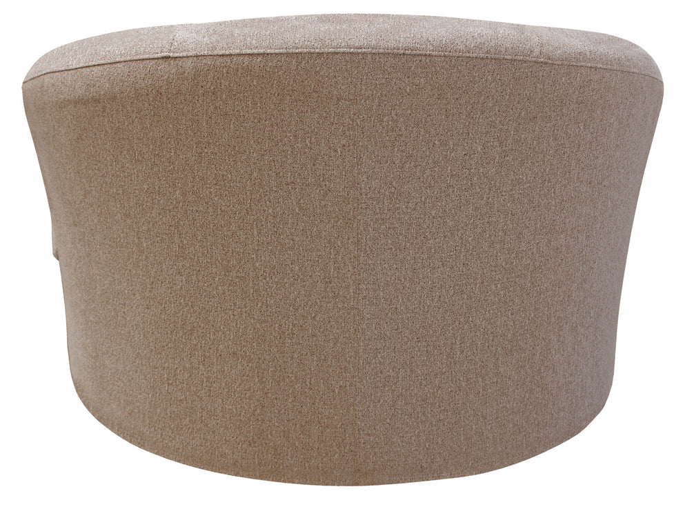 44" Sand Linen Solid Color Swivel Barrel Chair By Homeroots | Armchairs | Modishstore - 3